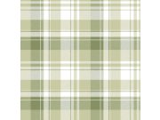 Flis tapeta za zid, zelena, imitacija tartan tkanine, 8388, Blooming Garden 2, Parato by Cristiana Masi | Ljepilo Gratis Parato by Cristiana Masi