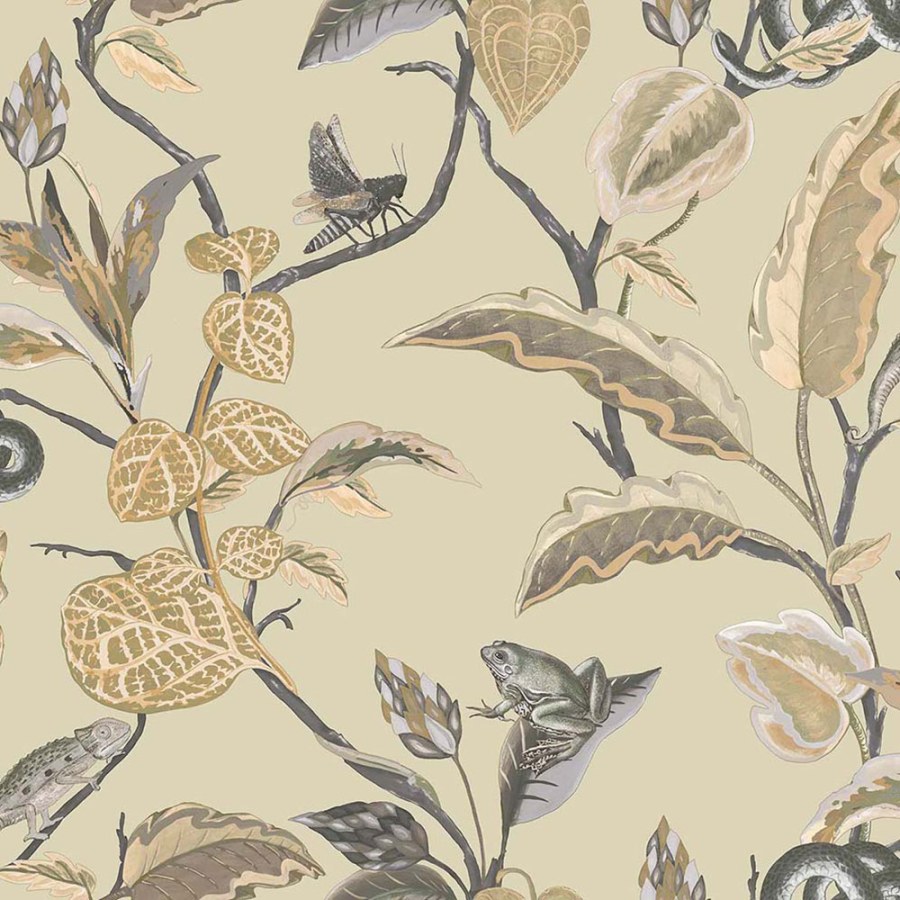Flis tapeta za zid, zeleno-bež, lišće, 15509, Botany House, Cristiana Masi by Parato | Ljepilo Gratis