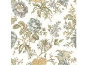 Flis tapeta za zid, zeleno-plava, cvijeće, 8305, Blooming Garden 2, Parato by Cristiana Masi | Ljepilo Gratis Parato by Cristiana Masi