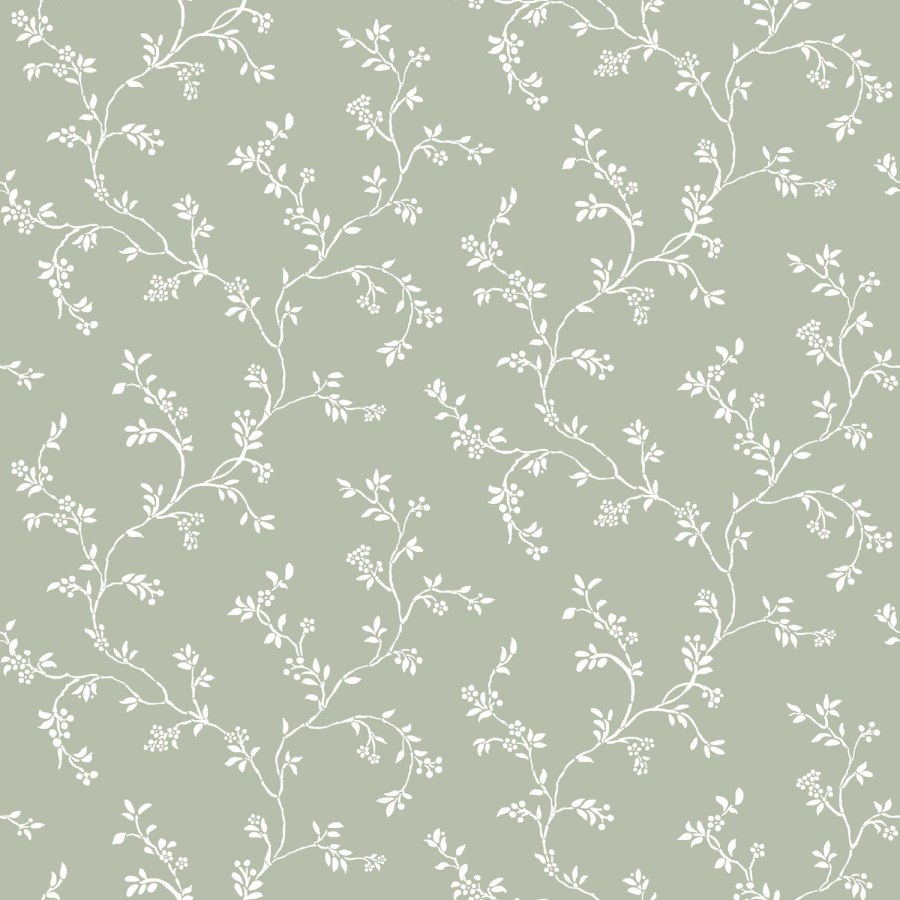 Zelena cvjetna flis tapeta za zid, 12355, Fiori Country, Parato | Ljepilo Gratis - Parato by Cristiana Masi
