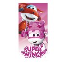 Osuška Super Wings pink 70/140 Oušky, ručnici, pončo - **plážové osušky** → **plažne ručnike**