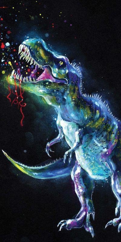 JERRY FABRICS Ručnik Dinosaur Black 70/140 - **plážové osušky** → **plažne ručnike**