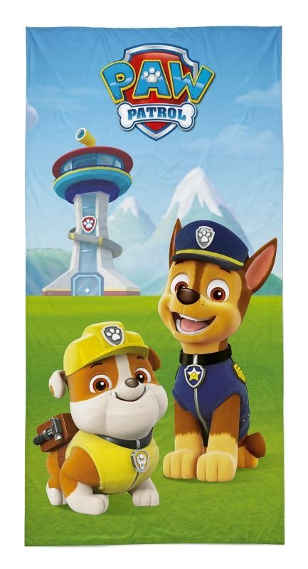 DETEXPOL Ručnik Paw Patrol Chase a Rubble Bavlna - Froté, 70/140 cm - **plážové osušky** → **plažne ručnike**