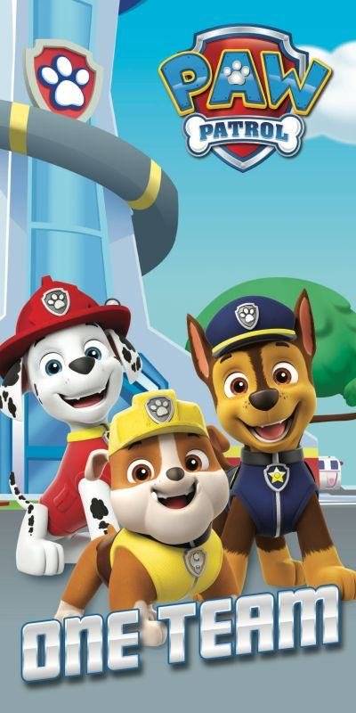 Oušky, ručnici, pončo - **plážové osušky** → **plažne ručnike** - Osuška Paw Patrol PP201 70/140 Osuška Paw Patrol PP201 70/140 - **plážové osušky** → **plažne ručnike**