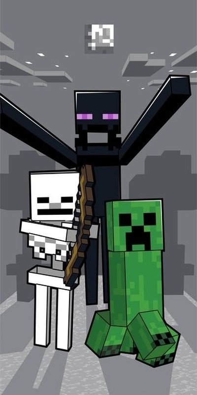 JERRY FABRICS Ručnik Minecraft Mob Attack  Pamuk - Frotir, 70/140 cm