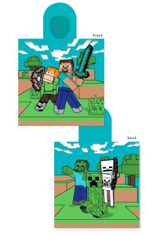 FARO Minecraft pončo Pamuk - Frotir, 50/110 cm - **ponča**