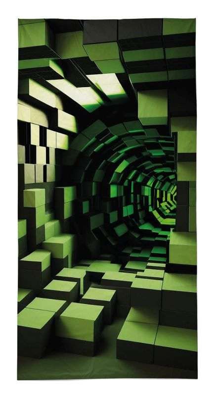 Oušky, ručnici, pončo - **plážové osušky** → **plažne ručnike** - DETEXPOL Ručnik Tunel 3D Pamuk - Frotir, 70/140 cm DETEXPOL Ručnik Tunel 3D Pamuk - Frotir, 70/140 cm - **plážové osušky** → **plažne ručnike**