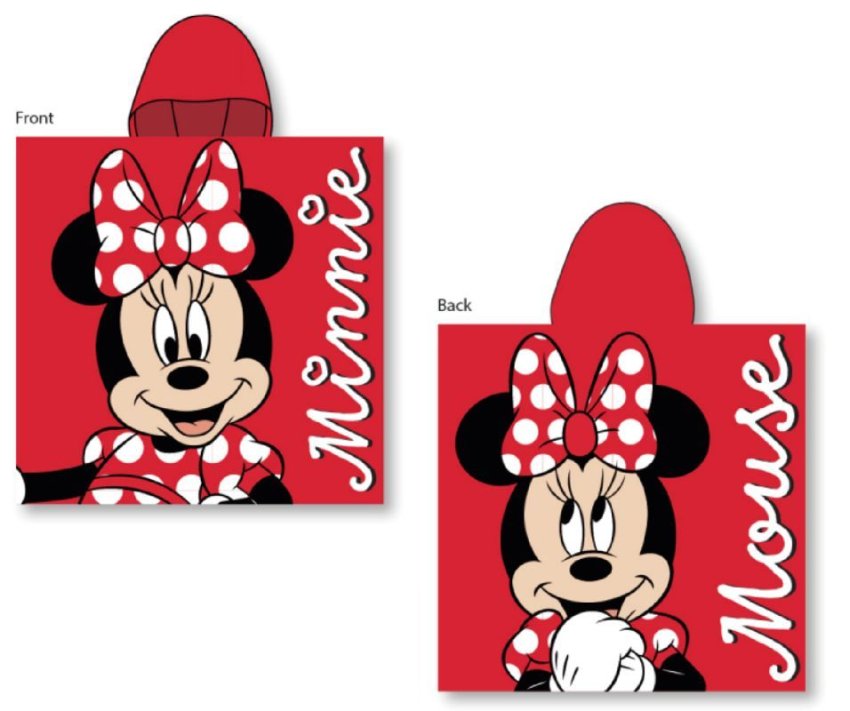 FARO Pončo Minnie crvena Pamuk - Frotir, 55/110 cm - **ponča**