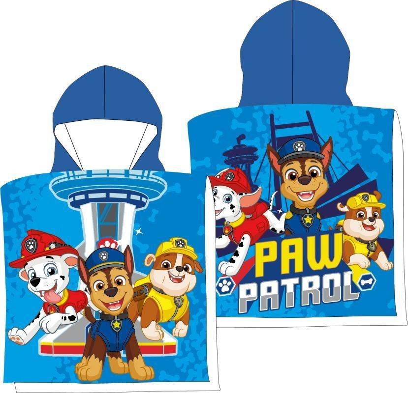 FARO Pončo Paw Patrol plava  Pamuk - Frotir, 55/110 cm