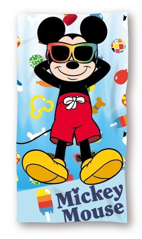 FARO Ručnik Mickey ljeto Bavlna - Frotir, 70/140 cm - **plážové osušky** → **plažne ručnike**