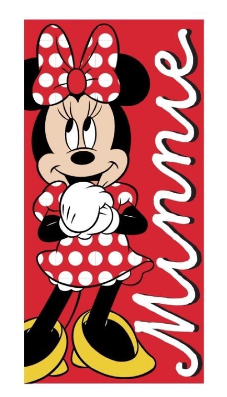 FARO Ručnik Minnie crveni Pamuk - Frotir, 70/140 cm - **plážové osušky** → **plažne ručnike**