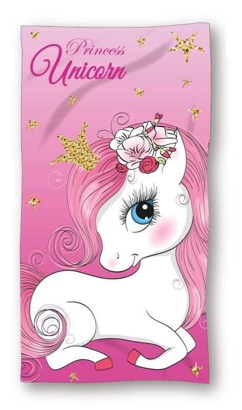 FARO Ručnik Jednorog Princess Bavlna - Frotir, 70/140 cm - **plážové osušky** → **plažne ručnike**