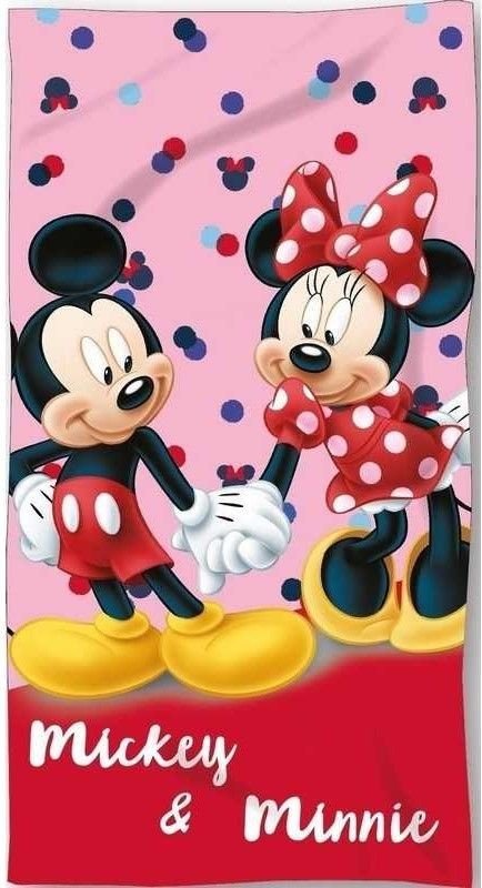 FARO Ručnik Micro Mickey i Minnie Poliester, 70/140 cm - **plážové osušky** → **plažne ručnike**