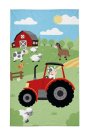 DETEXPOL Dječji ručnik Farma crvena Pamuk - Frotir, 50/30 cm Oušky, ručnici, pončo - ručnici 50×30 cm