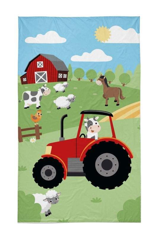 DETEXPOL Dječji ručnik Farma crvena Pamuk - Frotir, 50/30 cm DETEXPOL Dječji ručnik Farma crvena Pamuk - Frotir, 50/30 cm