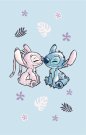 JERRY FABRICS Dječji ručnik Lilo and Stitch Svijetloplavi Pamuk - Frotir, 50/30 cm Oušky, ručnici, pončo - ručnici 50×30 cm