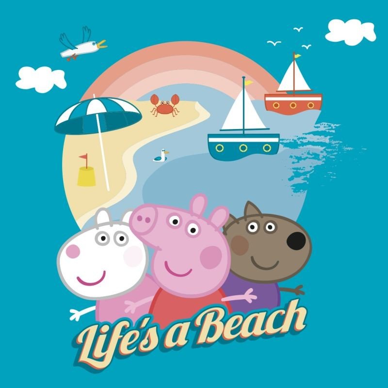 FARO Magični ručnik Peppa Pig plaža  Pamuk - Frotir, 30/30 cm