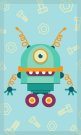 FARO Dječji ručnik Robot Pamuk - Frotir, 50/30 cm Oušky, ručnici, pončo - ručnici 50×30 cm