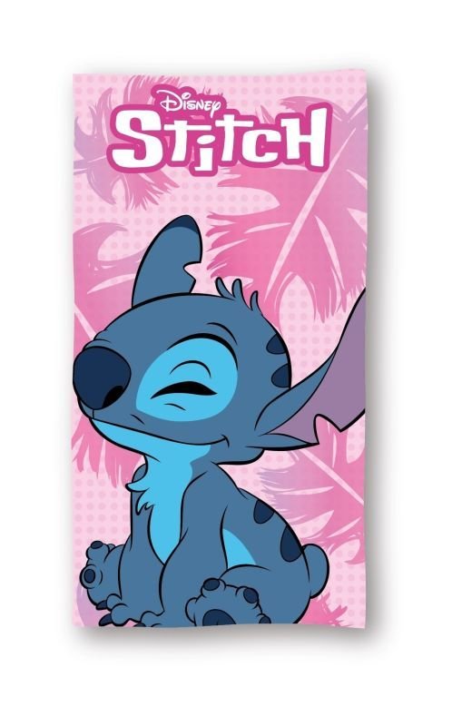 FARO Ručnik Lilo i Stitch roza Pamuk - Frotir, 70/140 cm - **plážové osušky** → **plažne ručnike**