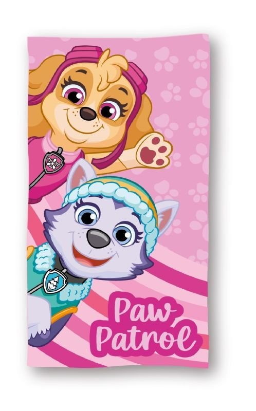 FARO Ručnik Micro Paw Patrol Skye i Everest od poliestera, 70/140 cm - **plážové osušky** → **plažne ručnike**