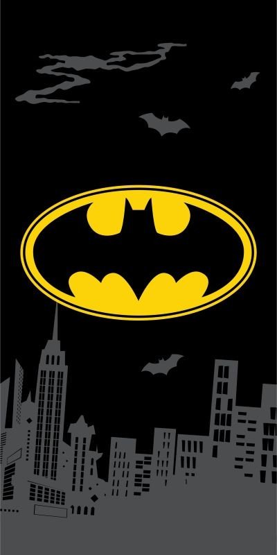 JERRY FABRICS Ručnik Batman The Emblem Pamuk - Frotir, 70/140 cm - **plážové osušky** → **plažne ručnike**