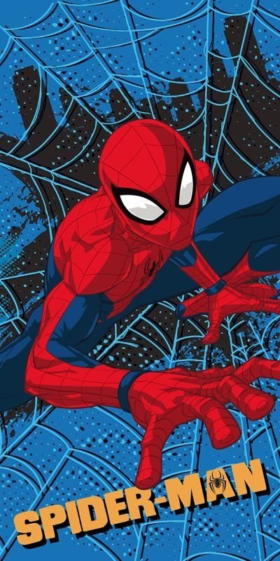 JERRY FABRICS Ručnik Micro Spiderman Plavi 05 Poliester, 70/140 cm - **plážové osušky** → **plažne ručnike**