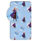 JERRY FABRICS Plahta Ledeno Kraljevstvo 2 blue leaves Pamuk, 90/200 cm