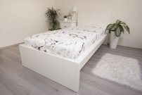 JERRY FABRICS Plahta od mikropliša Mramor bijeli Poliester, 90/200 cm