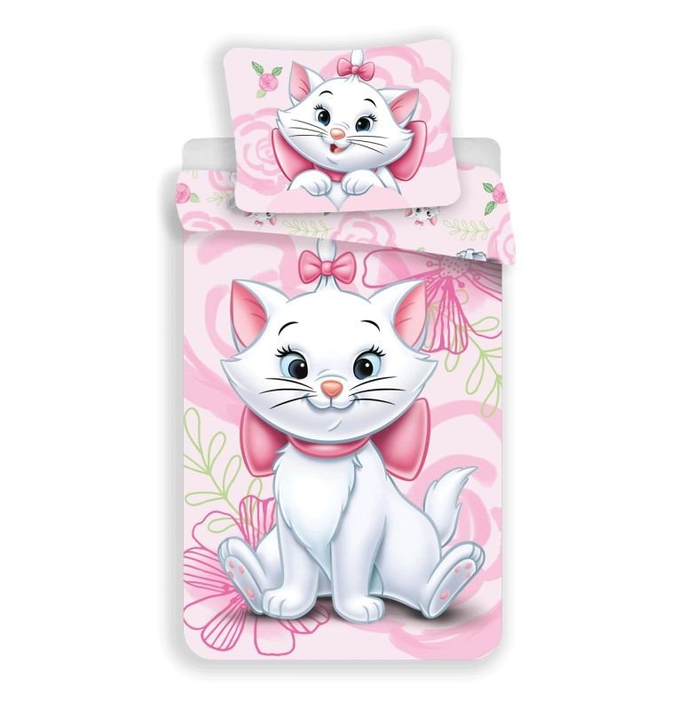 JERRY FABRICS Posteljina Kočička Marie Pink 03 Pamuk, 140/200, 70/90 cm - Posteljina sa licencijom