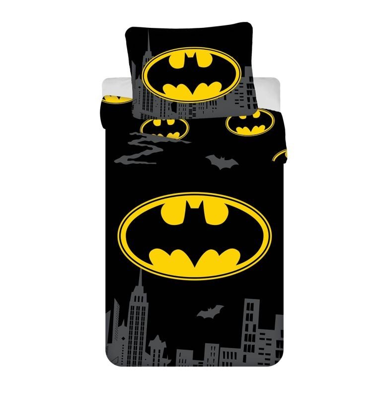 JERRY FABRICS Posteljina Batman The Emblem Pamuk, 140/200, 70/90 cm - Posteljina sa licencijom
