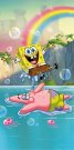 JERRY FABRICS Ručnik Sponge Bob Tropical Duo Pamuk - Frotir, 70/140 cm Oušky, ručnici, pončo - **plážové osušky** → **plažne ručnike**
