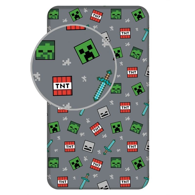 JERRY FABRICS Plahta Minecraft We got this Imamo ovo Pamuk, 90/200 cm - plahte sa licencijom