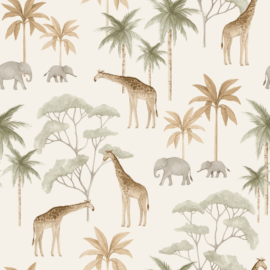 Flis tapeta za zid, bijela, savana, slonovi, žirafe, 6939, Newbie Wallpaper, Borastapeter | Ljepilo Gratis Flis tapeta za zid, bijela, savana, slonovi, žirafe, 6939, Newbie Wallpaper, Borastapeter | Ljepilo Gratis