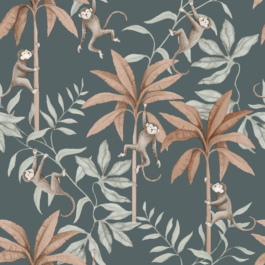 Flis tapeta za zid, plava, džungla, majmuni, 6937, Newbie Wallpaper, Borastapeter | Ljepilo Gratis Flis tapeta za zid, plava, džungla, majmuni, 6937, Newbie Wallpaper, Borastapeter | Ljepilo Gratis