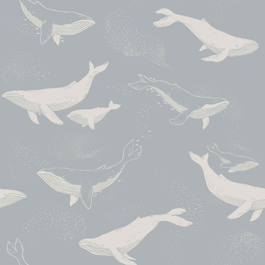 Flis tapeta za zid, sivo-plava, kitovi, 6942, Newbie Wallpaper, Borastapeter | Ljepilo Gratis Flis tapeta za zid, sivo-plava, kitovi, 6942, Newbie Wallpaper, Borastapeter | Ljepilo Gratis