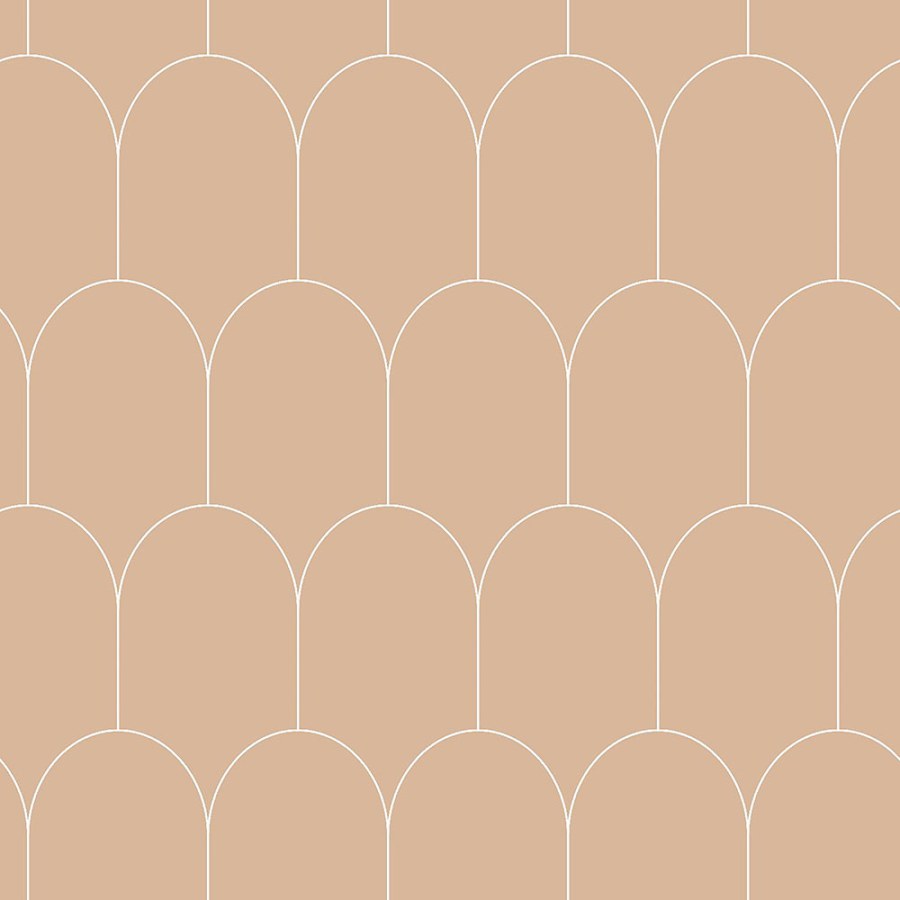 Esta Home - Bež flis tapeta, geometrijski lučni uzorak 139203, Art Deco, Esta Bež flis tapeta, geometrijski lučni uzorak 139203, Art Deco, Esta - Esta Home