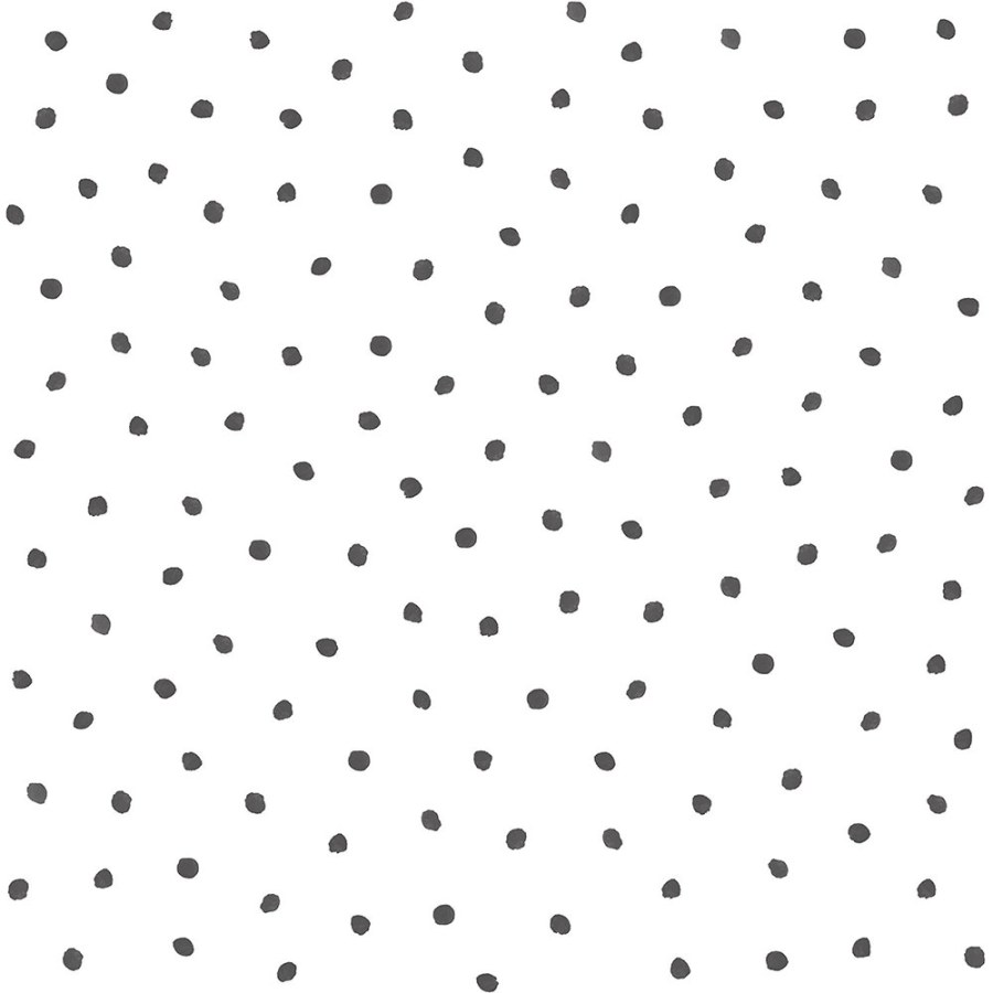 Bijela flis tapeta s crnim točkicama 138934, Little Bandits, Black & White, Esta