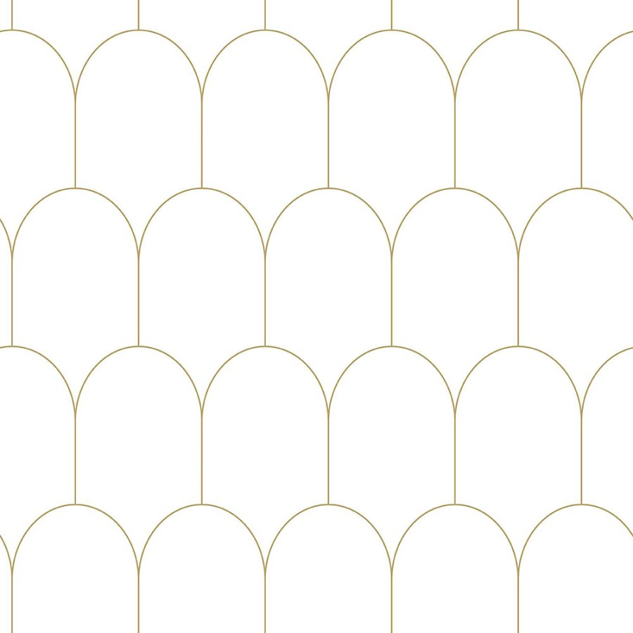 Esta Home - Bijela flis tapeta, geometrijski lučni uzorak 139139, Art Deco, Esta Bijela flis tapeta, geometrijski lučni uzorak 139139, Art Deco, Esta - Esta Home