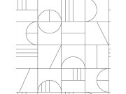 Bijelo-crna geometrijska flis tapeta 139142, Black & White, Esta