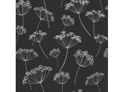 Crno-bijela flis tapeta za zid 139105, Scandi cool, Esta