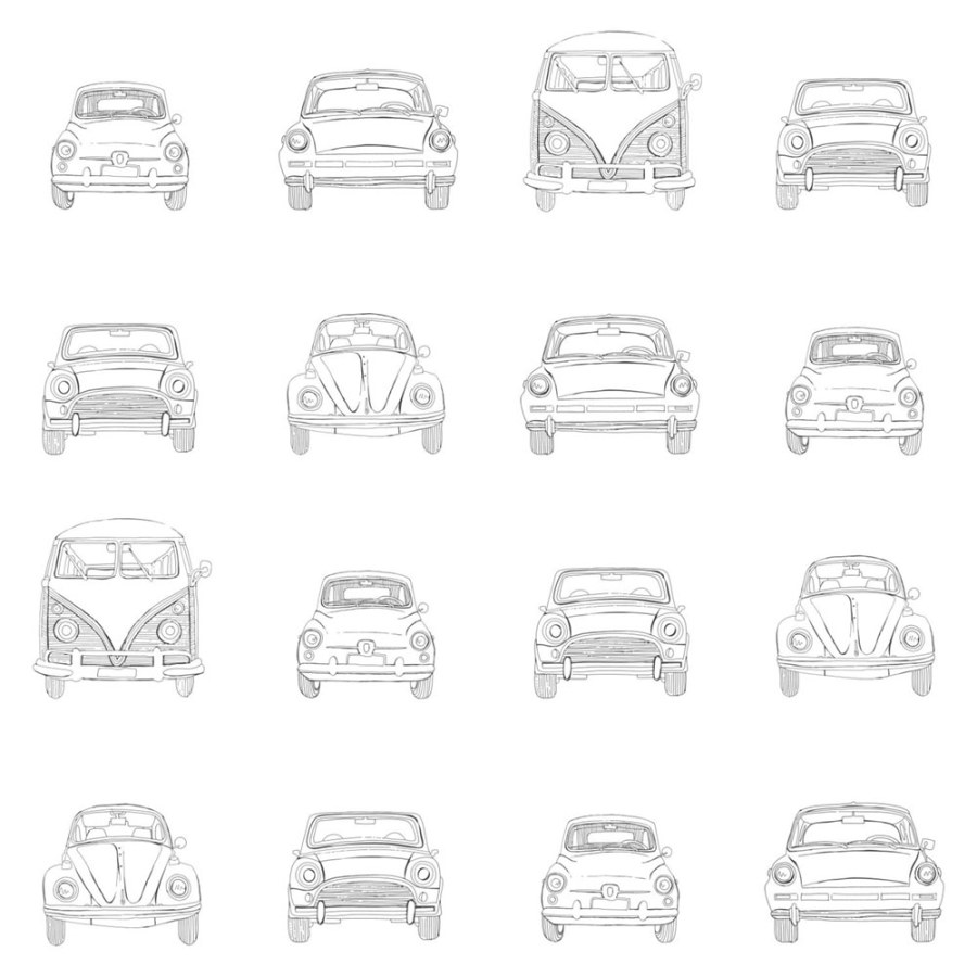 Crno-bijela flis tapeta za zid Automobili 138941, Little Bandits, Esta Crno-bijela flis tapeta za zid Automobili 138941, Little Bandits, Esta
