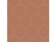 Geometrijska flis tapeta za zid, smeđa, 139376 Bloom, Esta Home