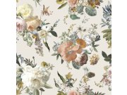 Krem flis cvjetna tapeta za zid, 139544, Vintage Flowers, Esta Home
