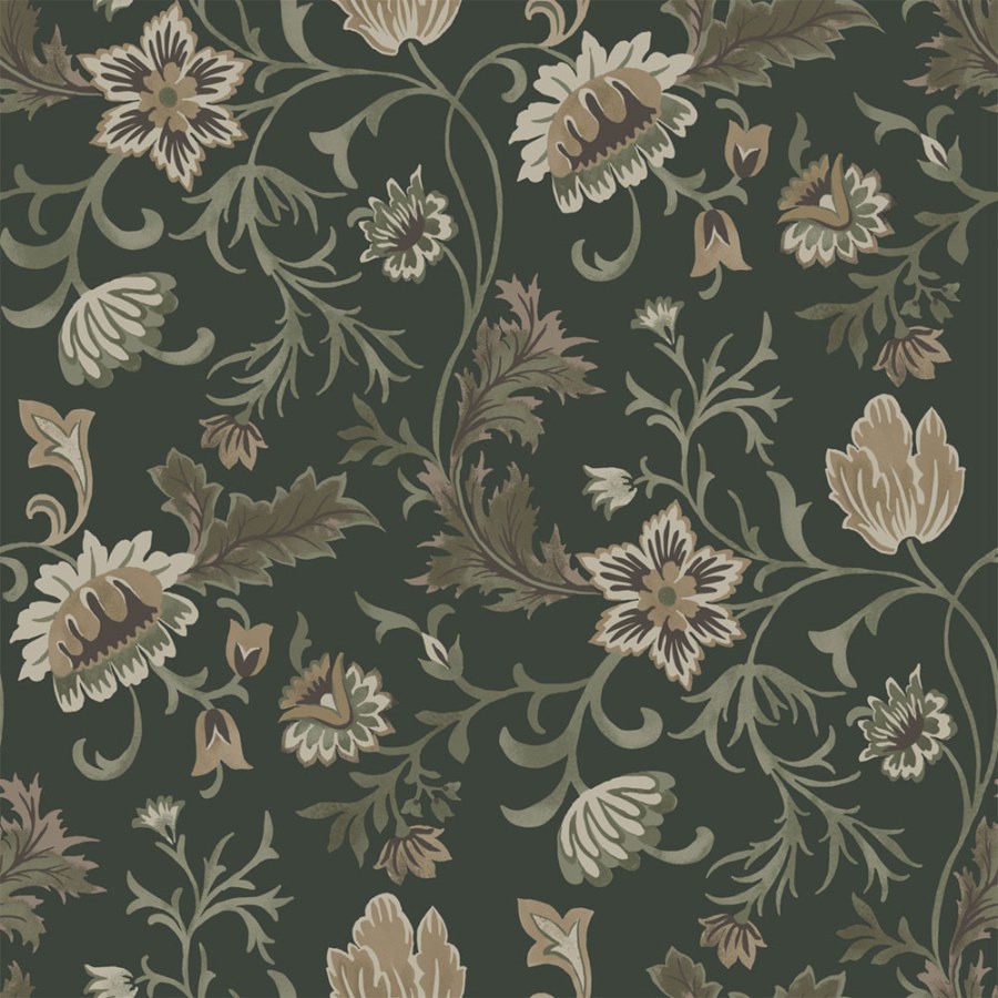 Esta Home - Cvjetna flis tapeta za zid, crna, 139417, Bloom, Esta Home Cvjetna flis tapeta za zid, crna, 139417, Bloom, Esta Home - Esta Home