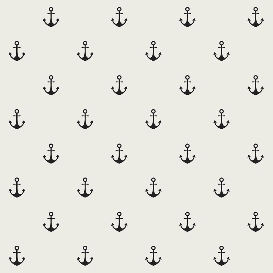 Prirodna flis tapeta za zid, crna sidra 128873, Regatta Crew, Esta Home