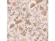Ružičasta flis cvjetna tapeta za zid, 139478, Vintage Flowers, Esta Home