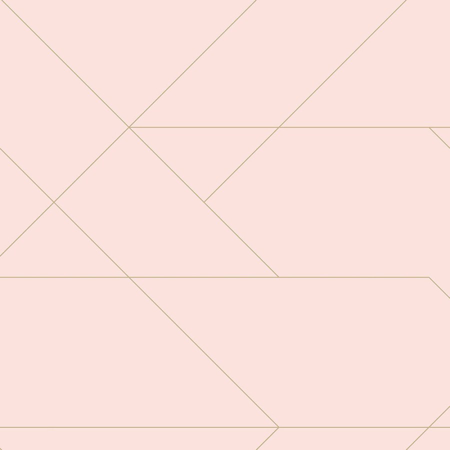 Ružičasta flis tapeta s geometrijskim linijama 139211, Art Deco, Esta - Esta Home