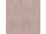 Staroružičasta geometrijska flis tapeta za zid, origami 148709, Blush, Esta Home