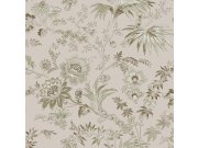 Staroružičasta flis tapeta za zid, cvijeće, listovi, 139401, Vintage Flowers, Esta Home