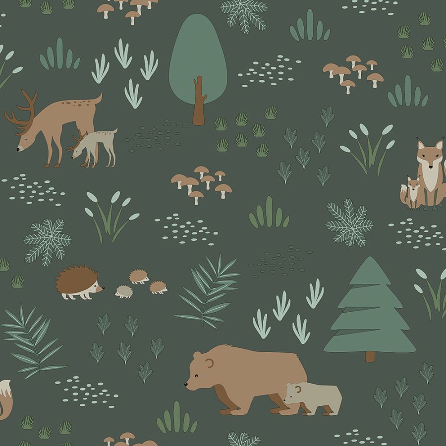 Esta Home - Siva flis dječja tapeta za zid Životinjice u šumi 139249, Forest Friends, Esta Siva flis dječja tapeta za zid Životinjice u šumi 139249, Forest Friends, Esta - Esta Home